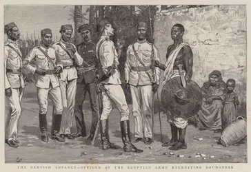 The Dervish Advance, officer för den egyptiska armén som rekryterar sudaneser